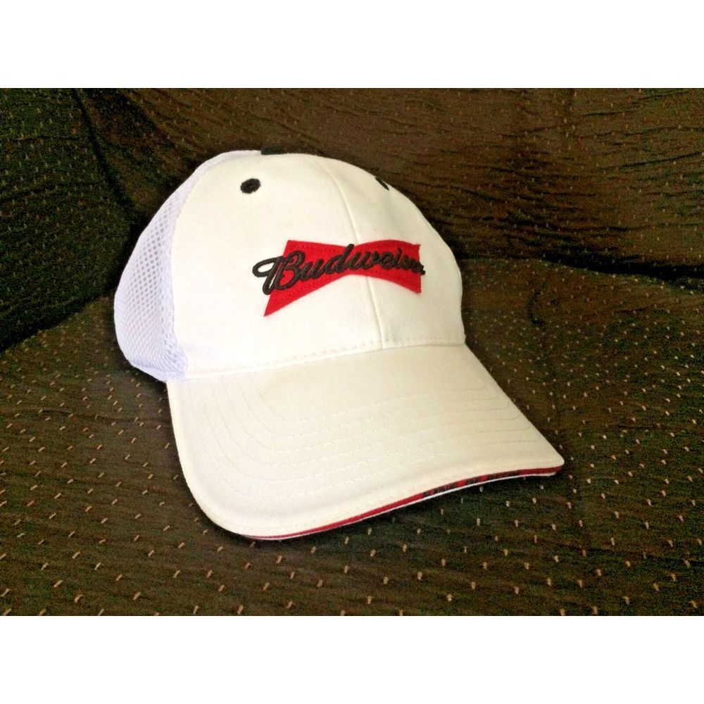 Budweiser‎ red and white mesh trucker baseball hat retro cap